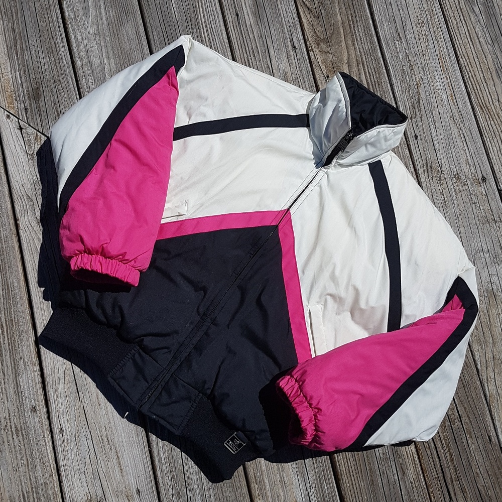 Vintage 80s Downhill Racer Ski Puffer Jacket M